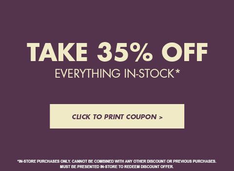 35% Off In-Store Purchases