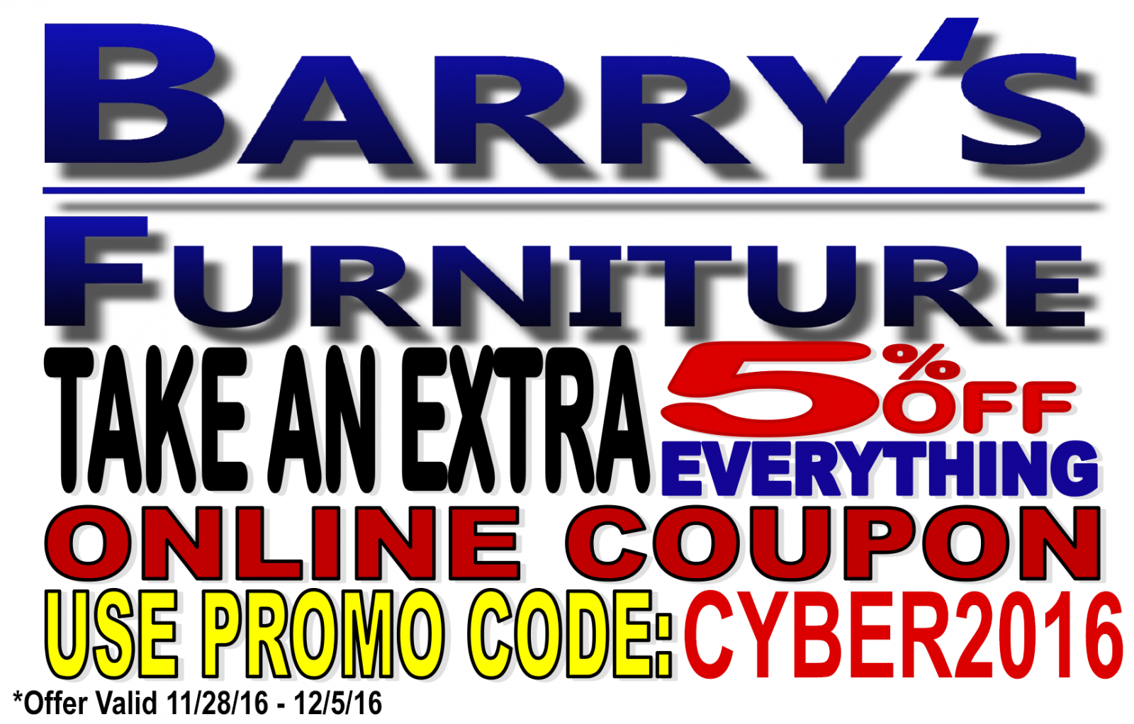 Cyber Monday 5% Off