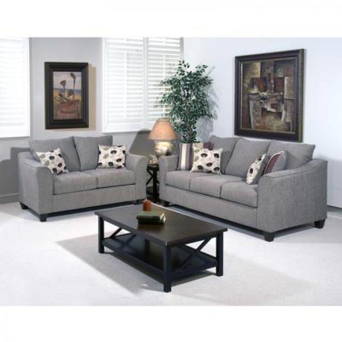 Serta-Hugh's Flyer Metal Sofa and Love seat set includes accent pillows,Hugh's Furniture Industries-Serta Upolstery 