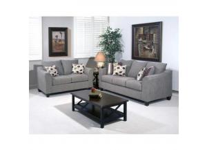 Serta-Hugh's Flyer Metal Sofa and Love seat set includes accent pillows