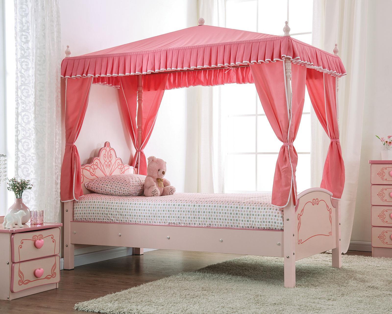 Canopy Pink Princess Bed,Brandywine Showcase