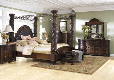 North Shore King Poster Bed/Dresser/Mirror/Chest/2 Nightstands