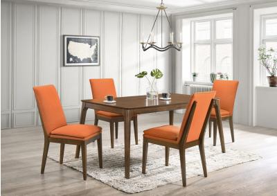Image for Maggie Walnut Table 4 Chairs