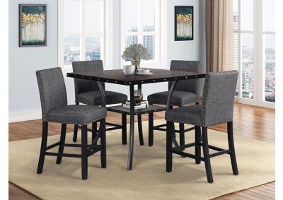 Image for Gaucho 5 Piece Pub Set With Gray Chairs
