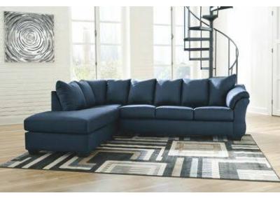 Darcy Blue 2 Piece Sectional With Chaise