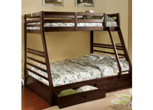Image for Twin/Full Bunkbed Frame w/ Storage Drawers 