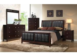 Image for Upholstered Queen Bed w/ Dresser, Mirror, and Nightstand
