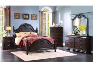 Image for Queen Poster Bed w/ Dresser, Mirror, and Nightstand