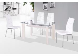 Image for 5PC:WHITE TABLE/4 CHAIRS
