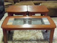 Ashley Oak/Slate 3pc Occasional Tables 001527 WAS: $379.99