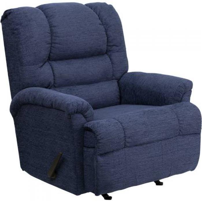 Serta Upholstery 500 Radar Blue Big Man Rocker/Recliner,Hughes Furniture / Serta Upholstery