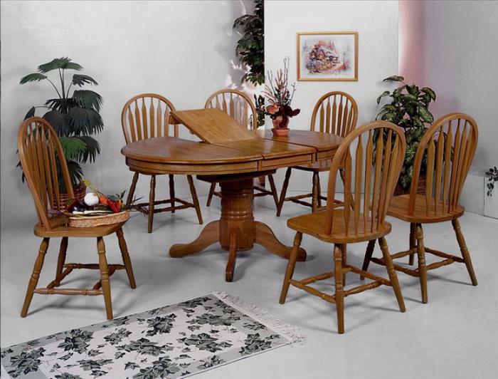 5 Pc Dark Oak Butterfly Dinette Set (Table & 4 Chairs),Crown Mark In-Store