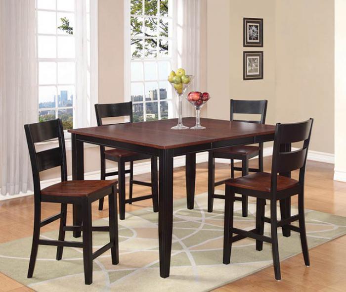 Black & Cherry Counter Height Table w/4 Chairs,AWF