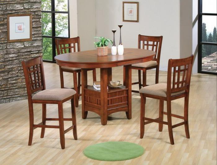 5 Pc Empire Oak Pub Set (Table & 4 Chairs),Crown Mark In-Store