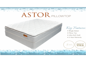 Astor Plush Pillowtop Queen Mattress & Boxspring Set