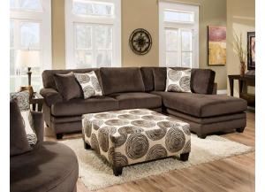Groovey Chocolate Sectional
