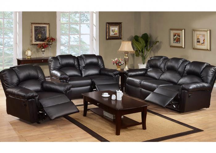 Special Leather Reclining Loveseat w/Console,InStore Products