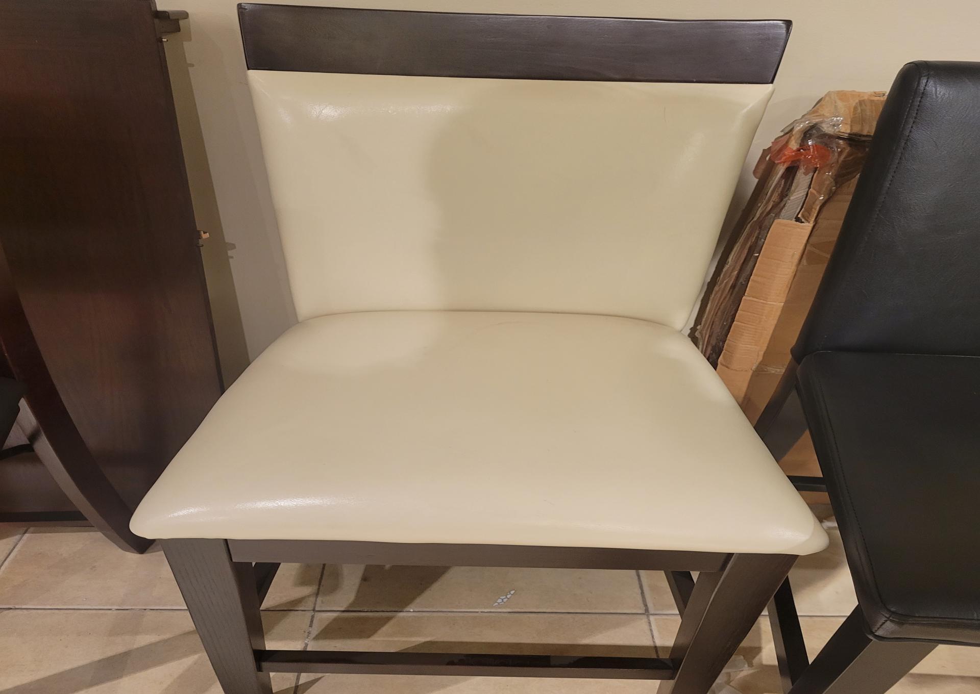 Cream Bonded Leather Bar Stool,Outlet Furniture