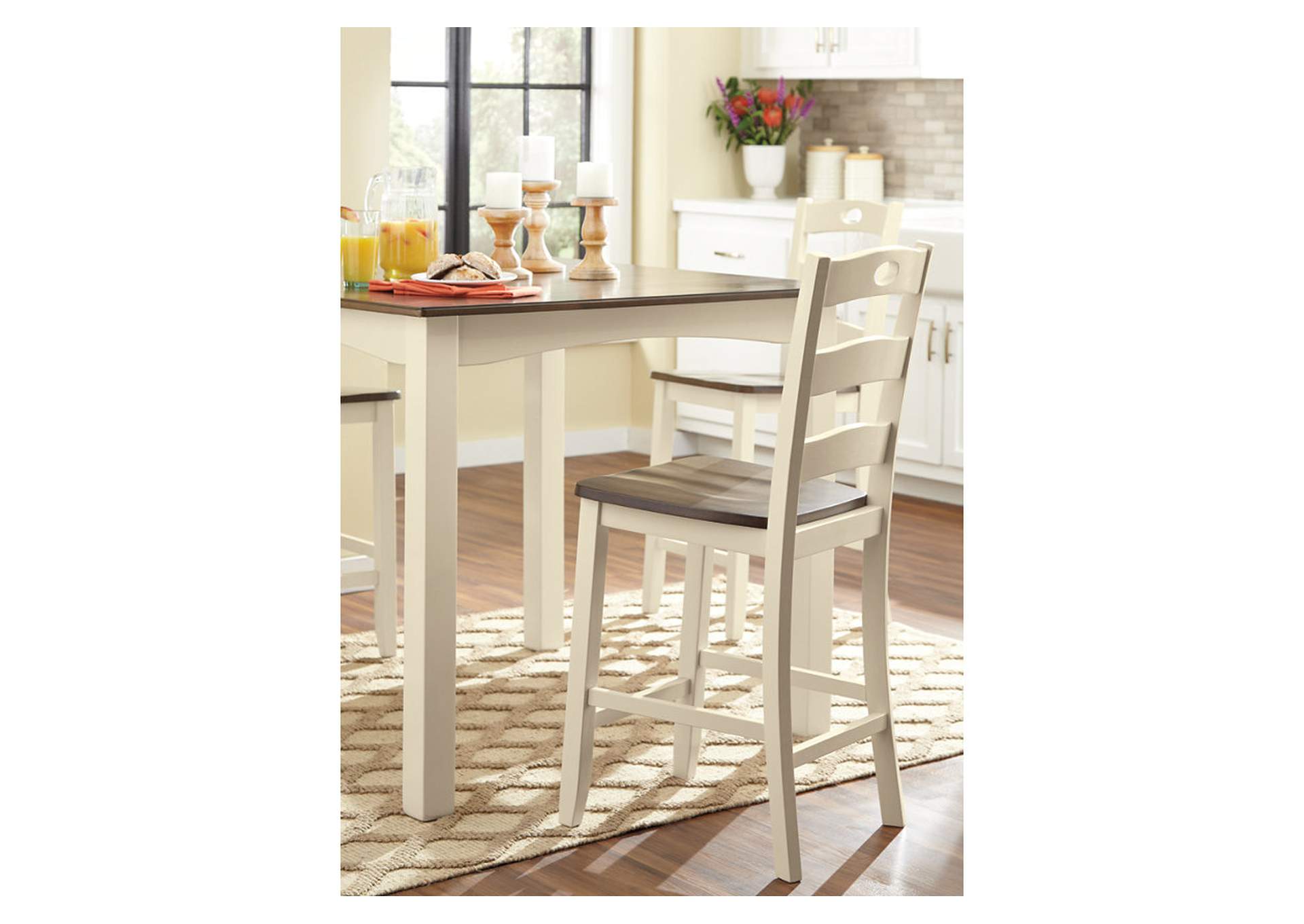 Woodanville Counter Height Dining Table and Bar Stools (Set of 5),In Store