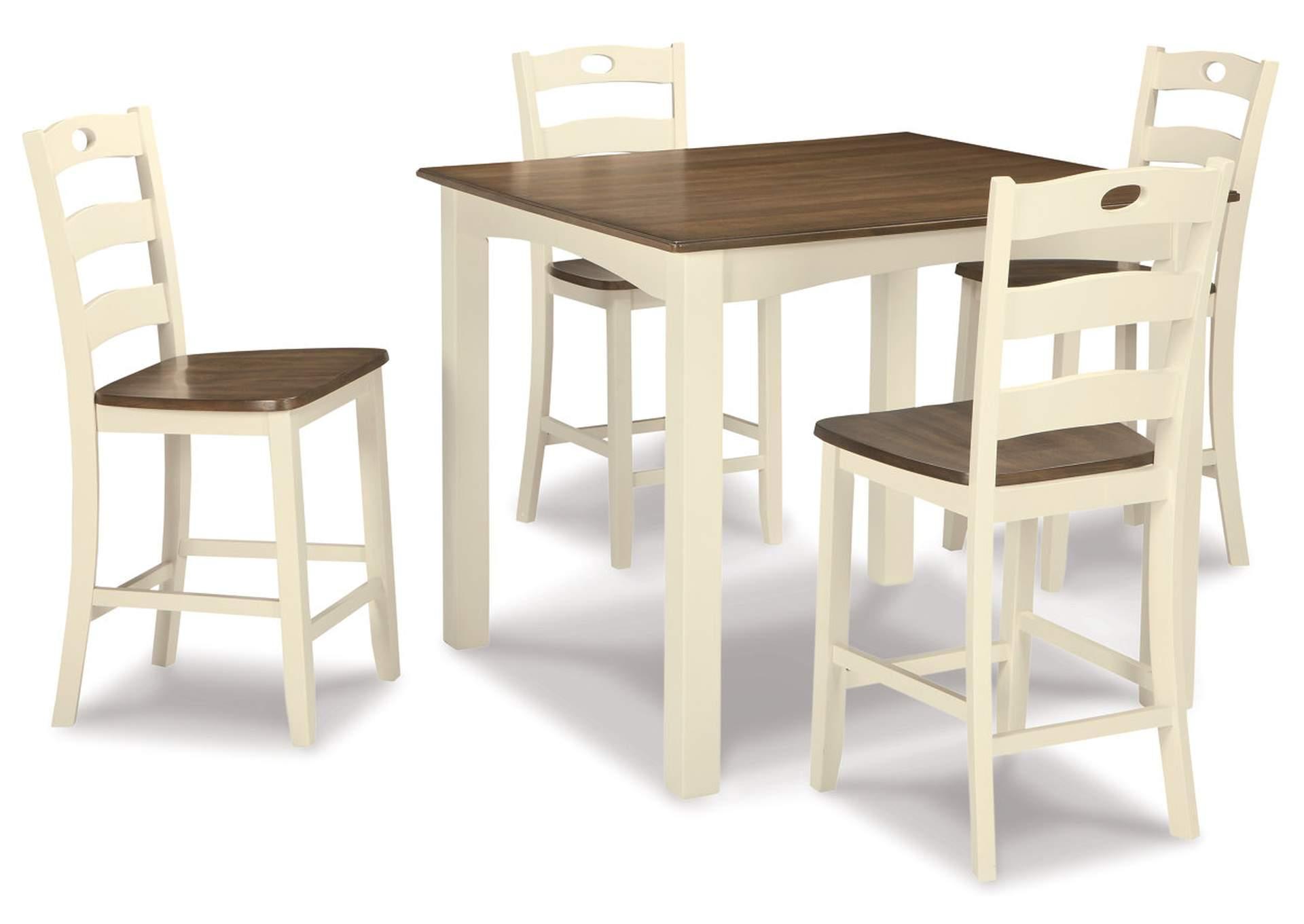 Woodanville Counter Height Dining Table and Bar Stools (Set of 5),In Store