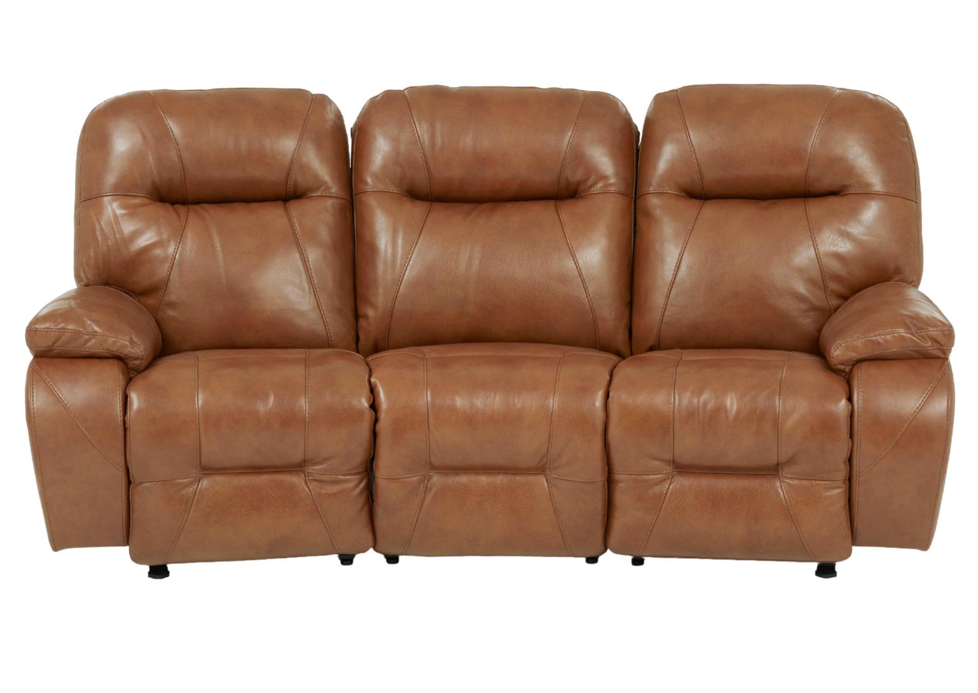 ARIAL COGNAC LEATHER 2P POWER SPACE SAVER SOFA