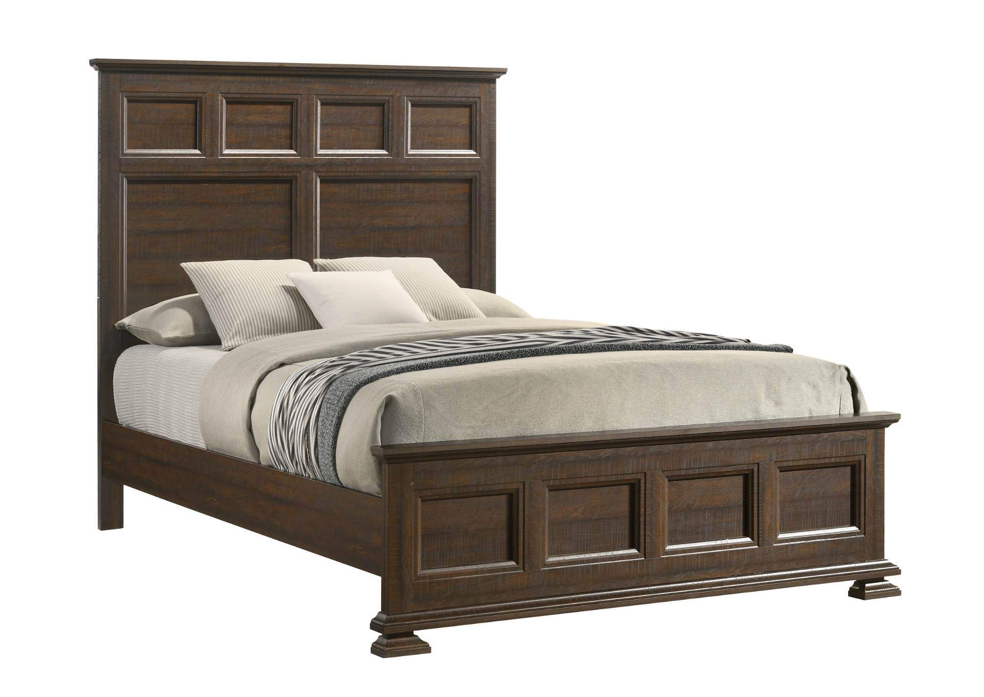 MOSSBERG RUSTIC OAK KING BED,LIFESTYLE FURNITURE