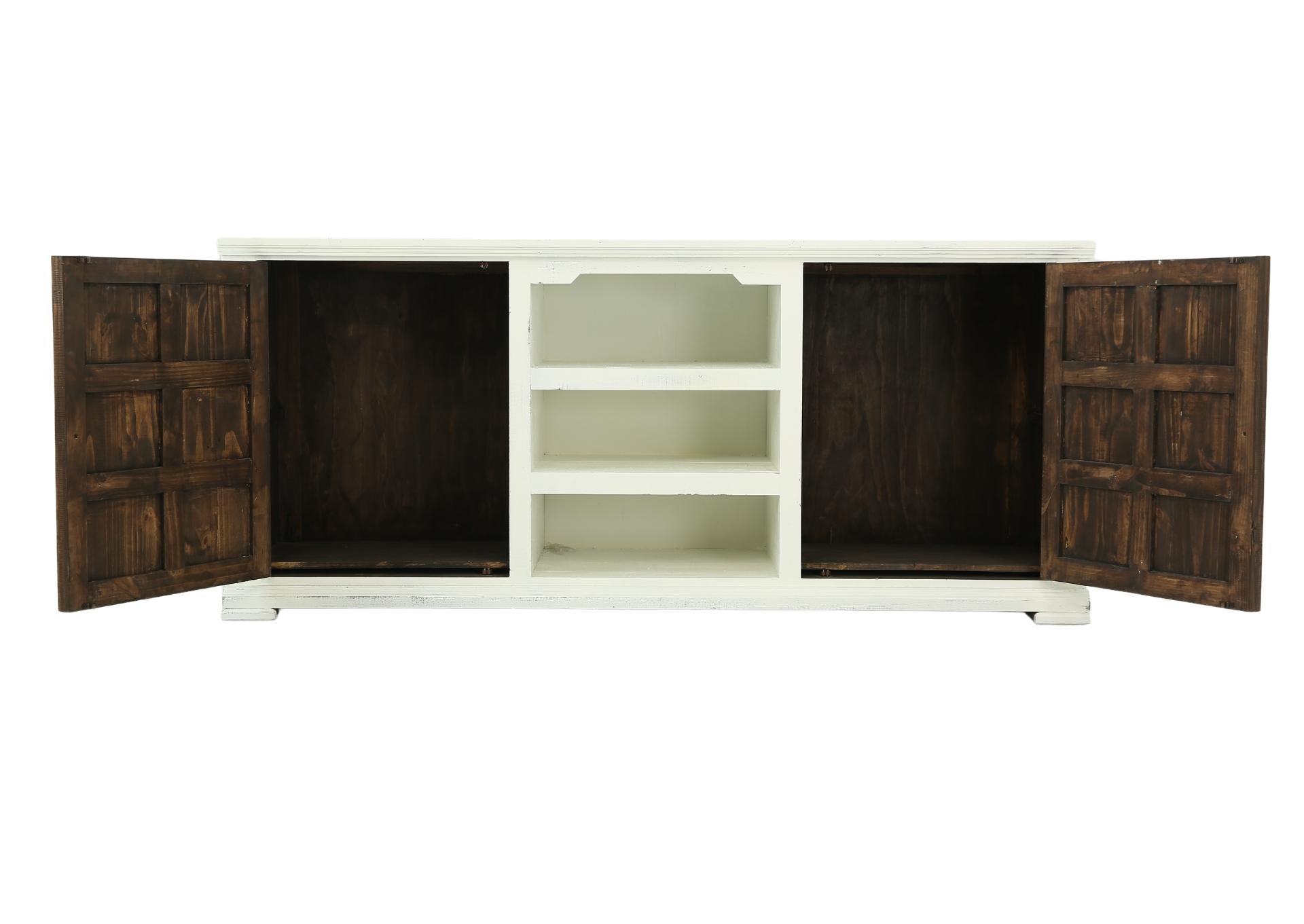 LAFITTE AGED WHITE TV STAND,ARDENT HOME