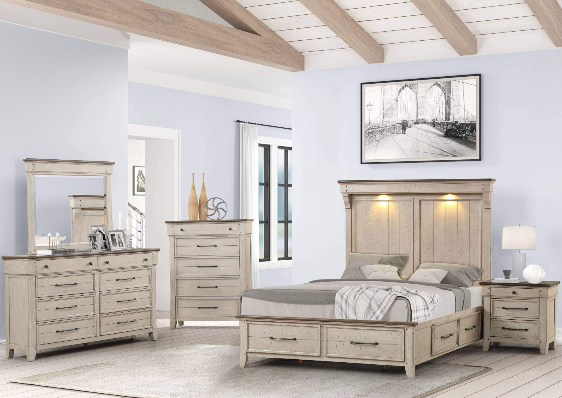 KIRAN QUEEN BEDROOM SET,LIFESTYLE FURNITURE