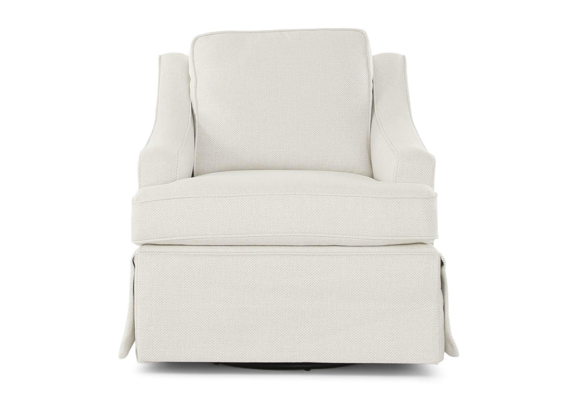 AYLA SIMPLY WHITE SWIVEL GLIDER,BEST CHAIRS INC