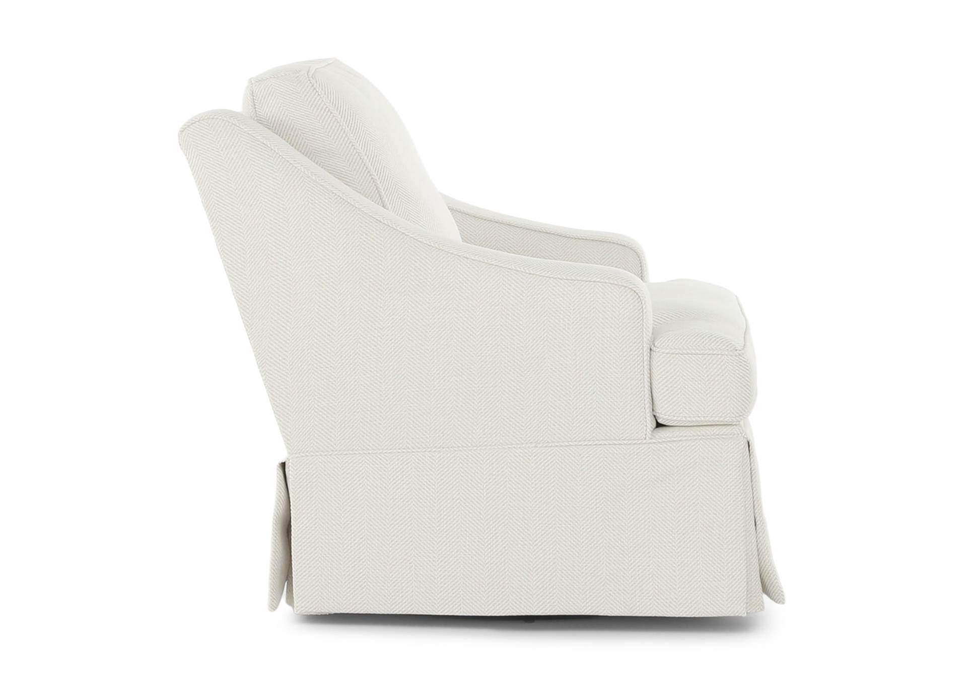 AYLA SIMPLY WHITE SWIVEL GLIDER,BEST CHAIRS INC
