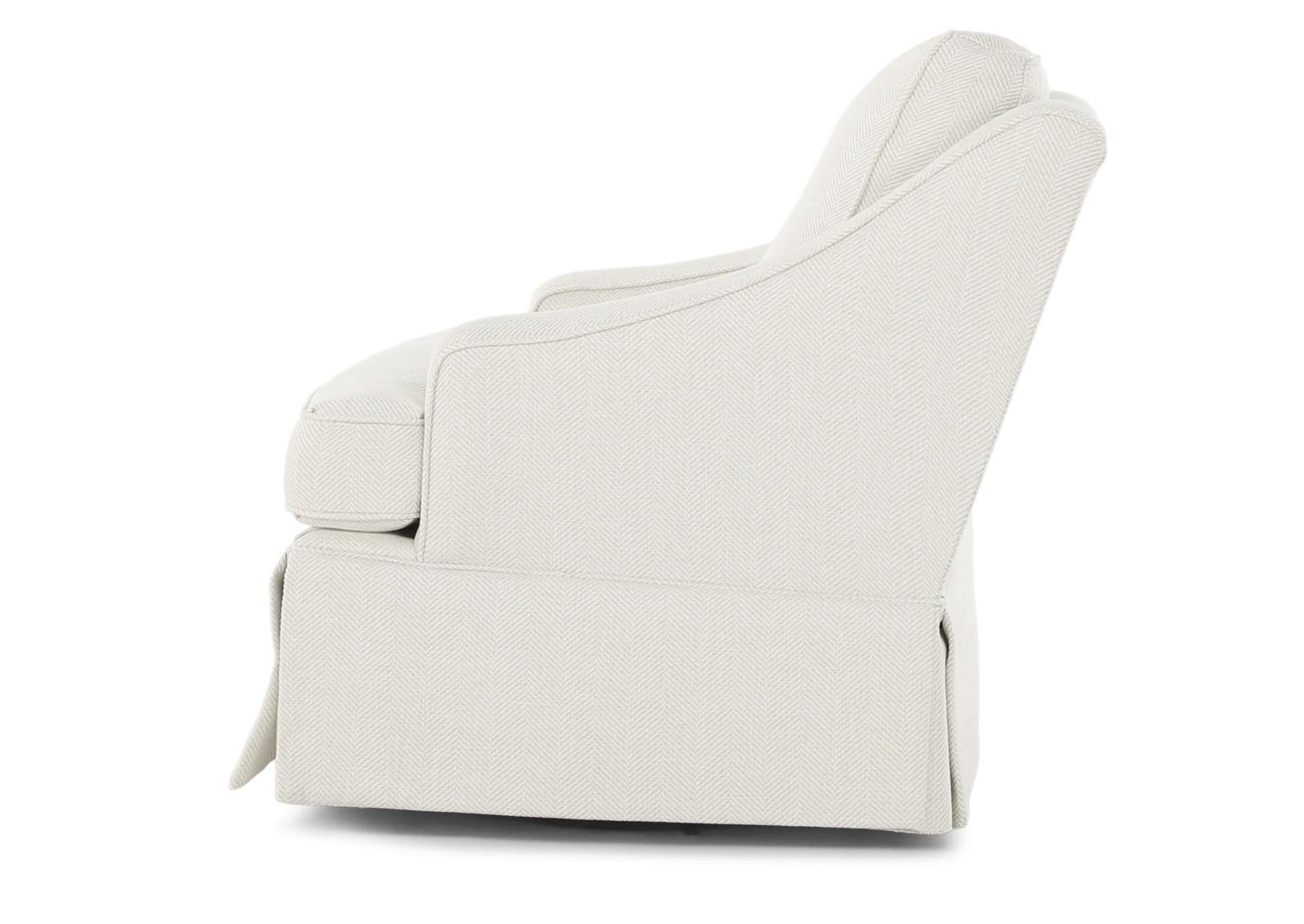 AYLA SIMPLY WHITE SWIVEL GLIDER,BEST CHAIRS INC