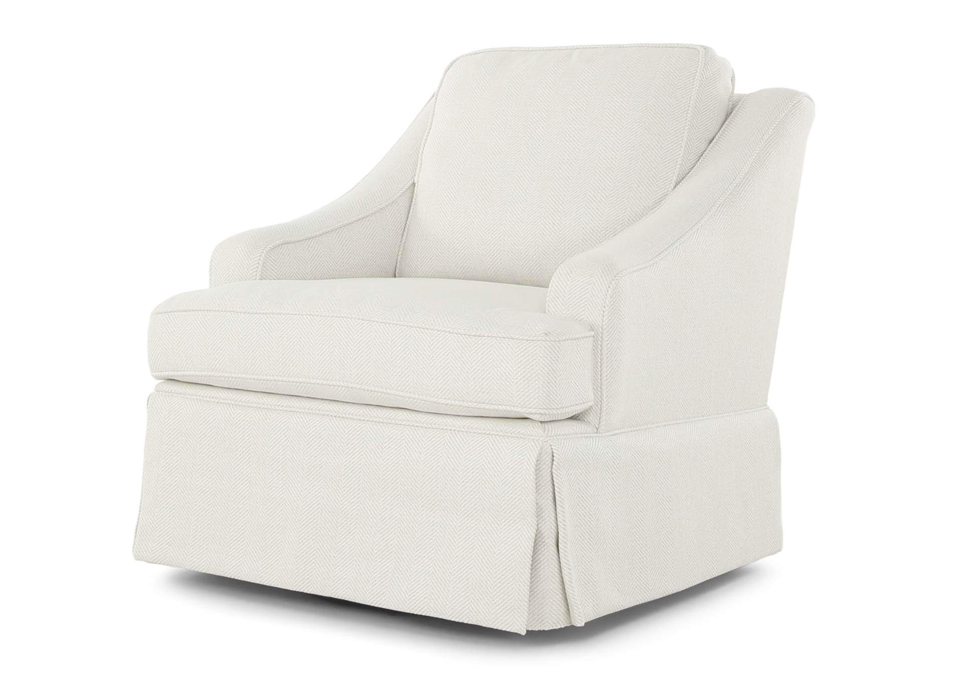AYLA SIMPLY WHITE SWIVEL GLIDER,BEST CHAIRS INC