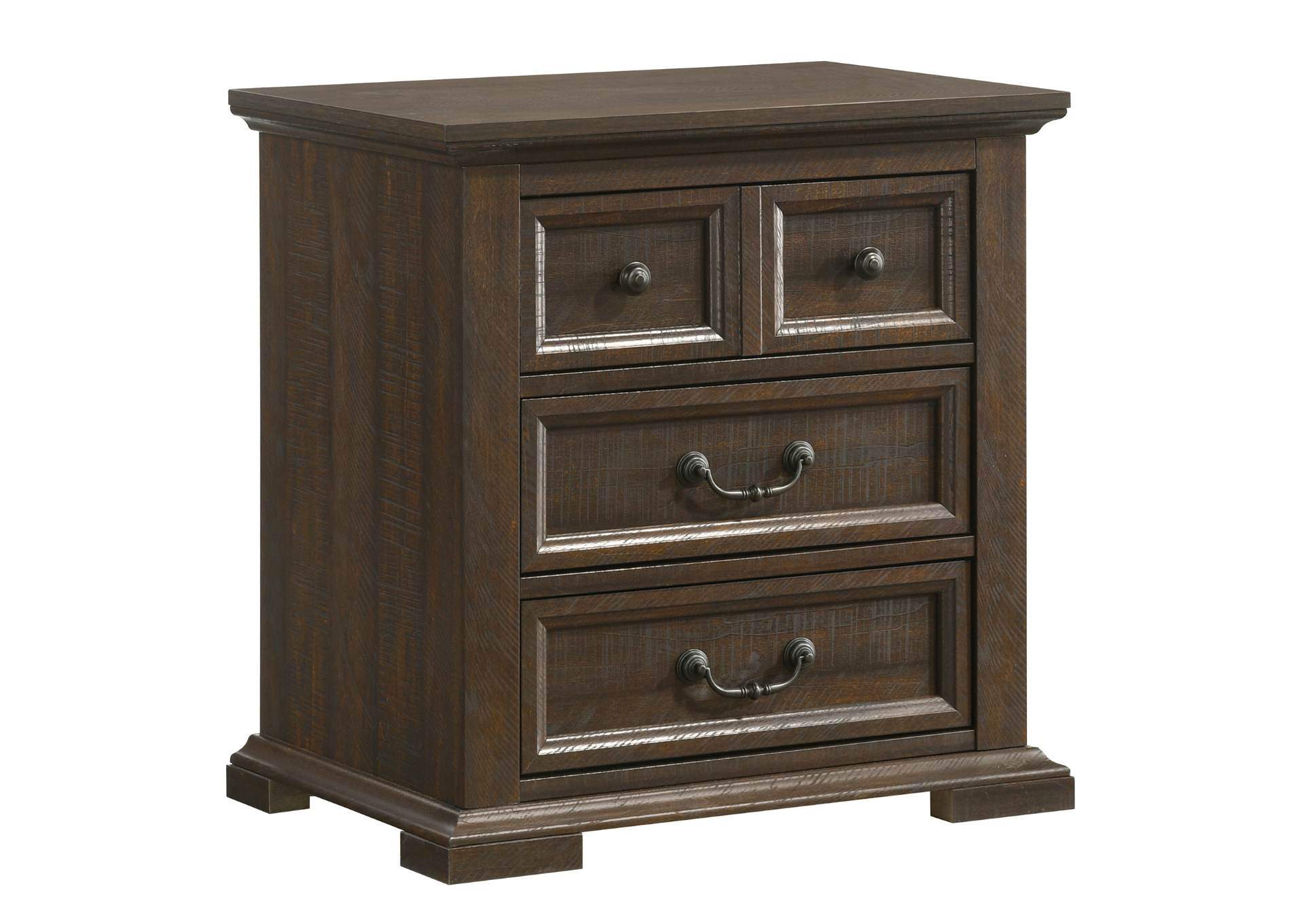 MOSSBERG RUSTIC OAK NIGHTSTAND,LIFESTYLE FURNITURE