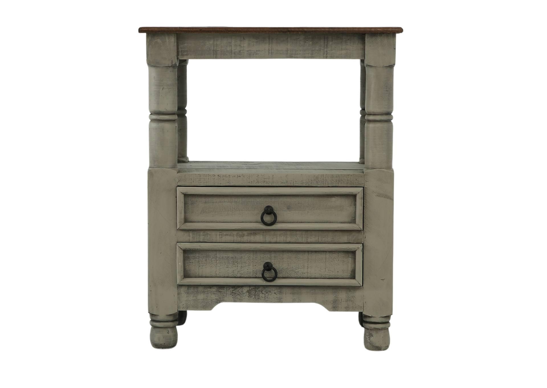 WAVERLY GRAY ACCENT TABLE