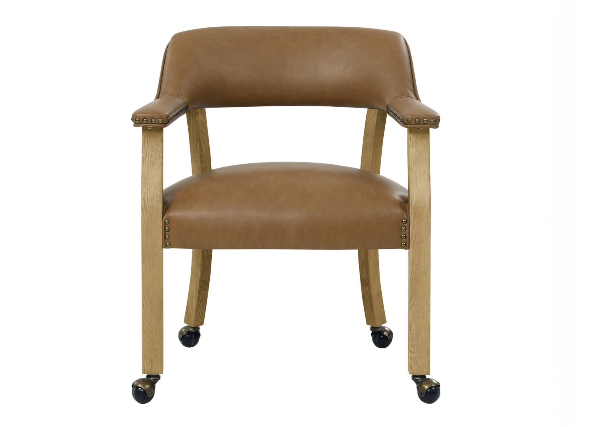 RYLIE DINING ARM CHAIR WITH CASTERS