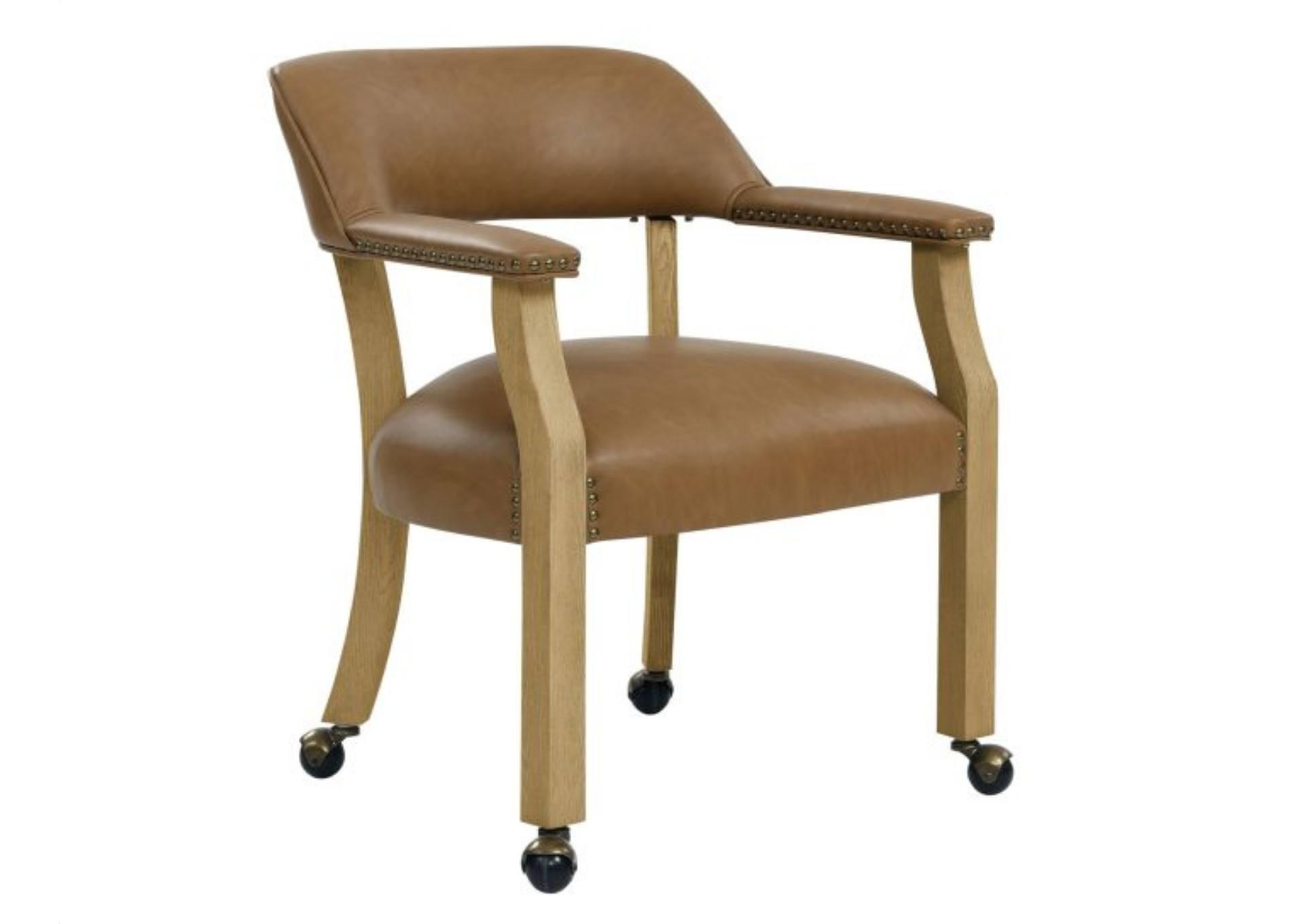 RYLIE DINING ARM CHAIR WITH CASTERS,STEVE SILVER COMPANY