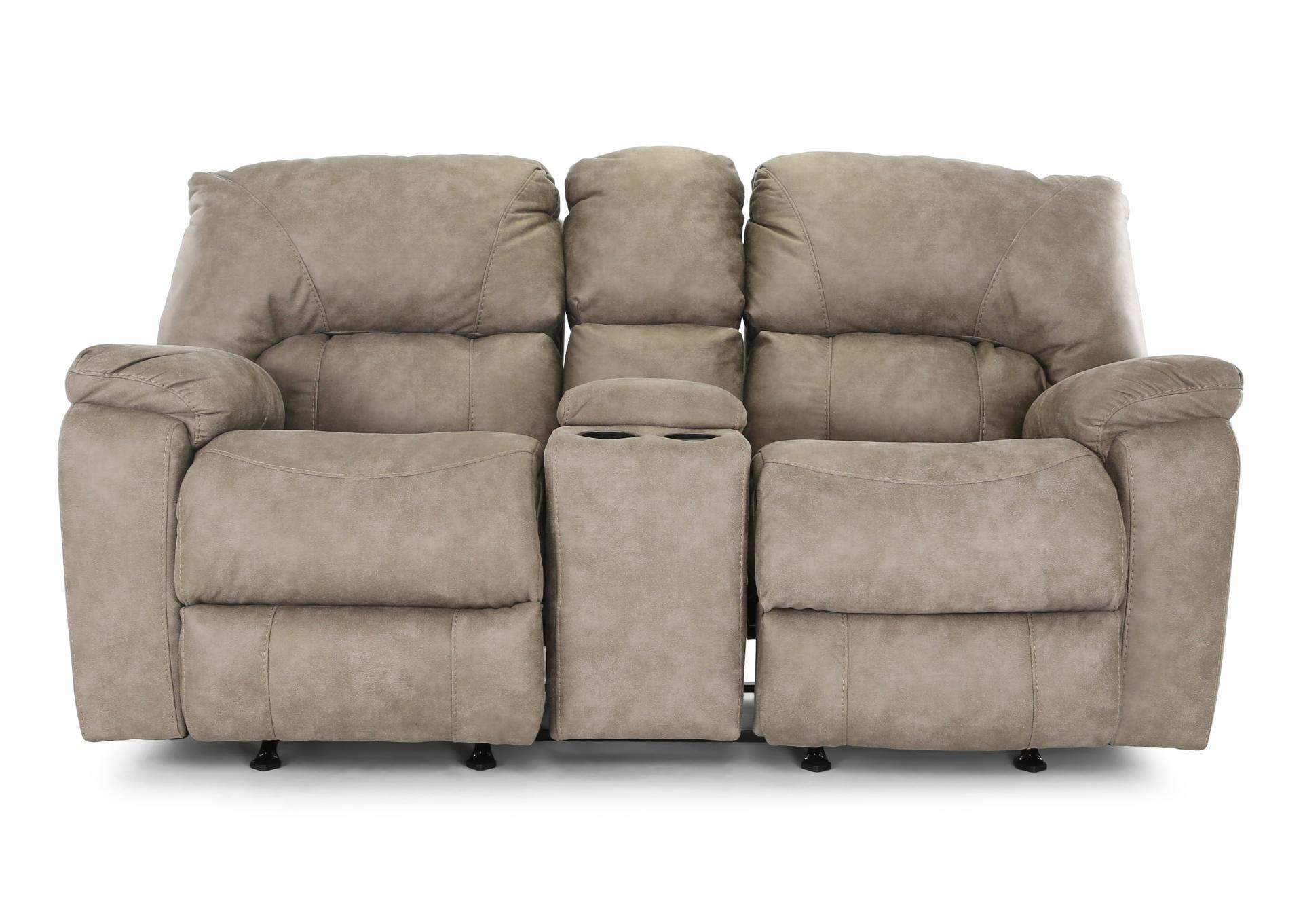 STETSON FOG RECLINING LOVESEAT WITH CONSOLE,HOMESTRETCH