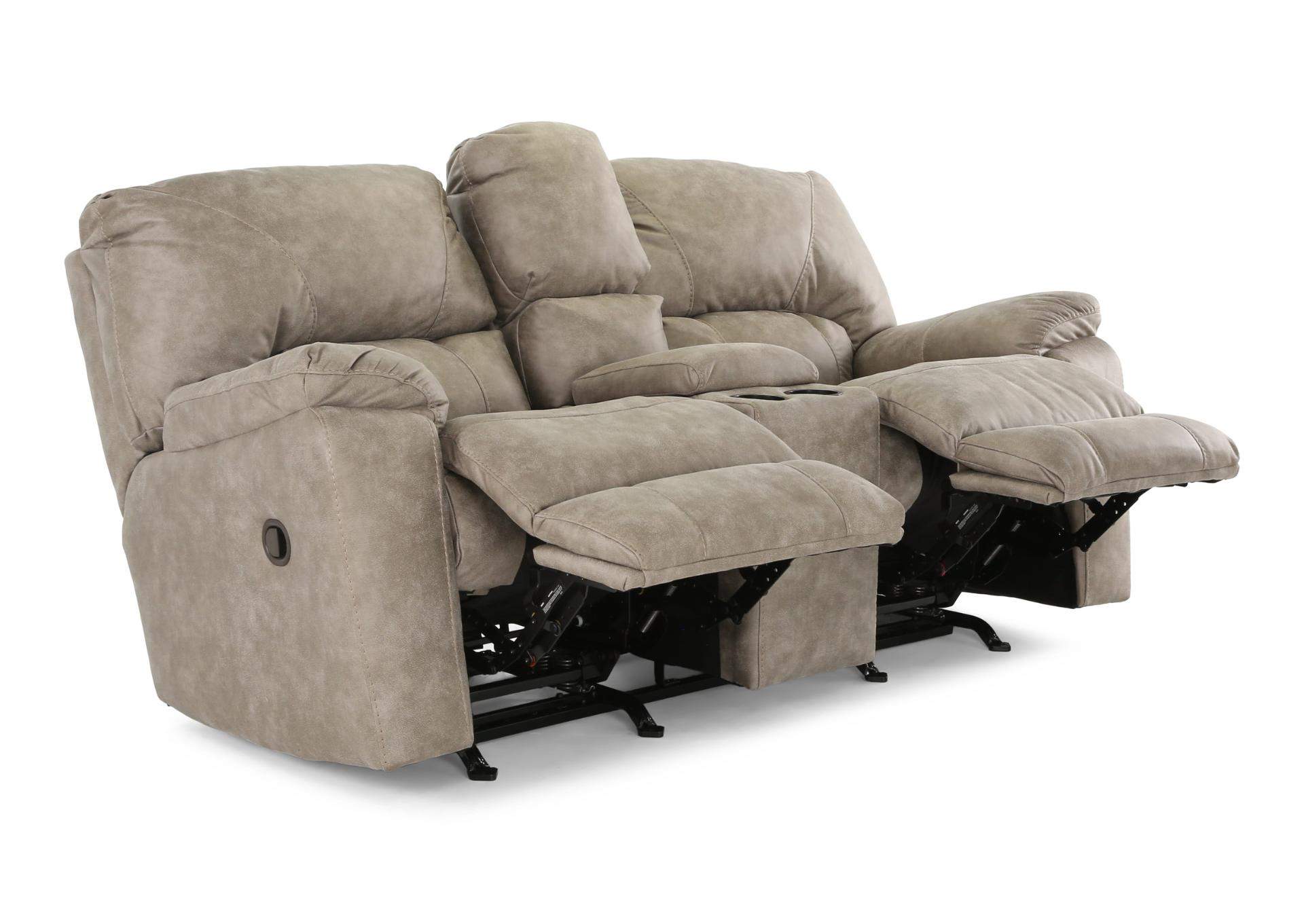 STETSON FOG RECLINING LOVESEAT WITH CONSOLE,HOMESTRETCH