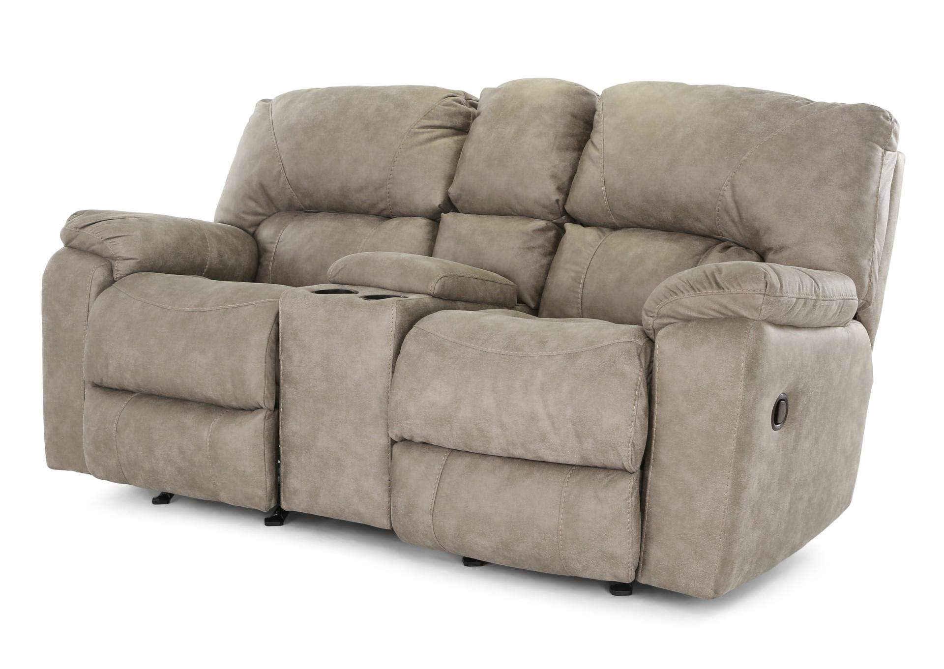 STETSON FOG RECLINING LOVESEAT WITH CONSOLE,HOMESTRETCH