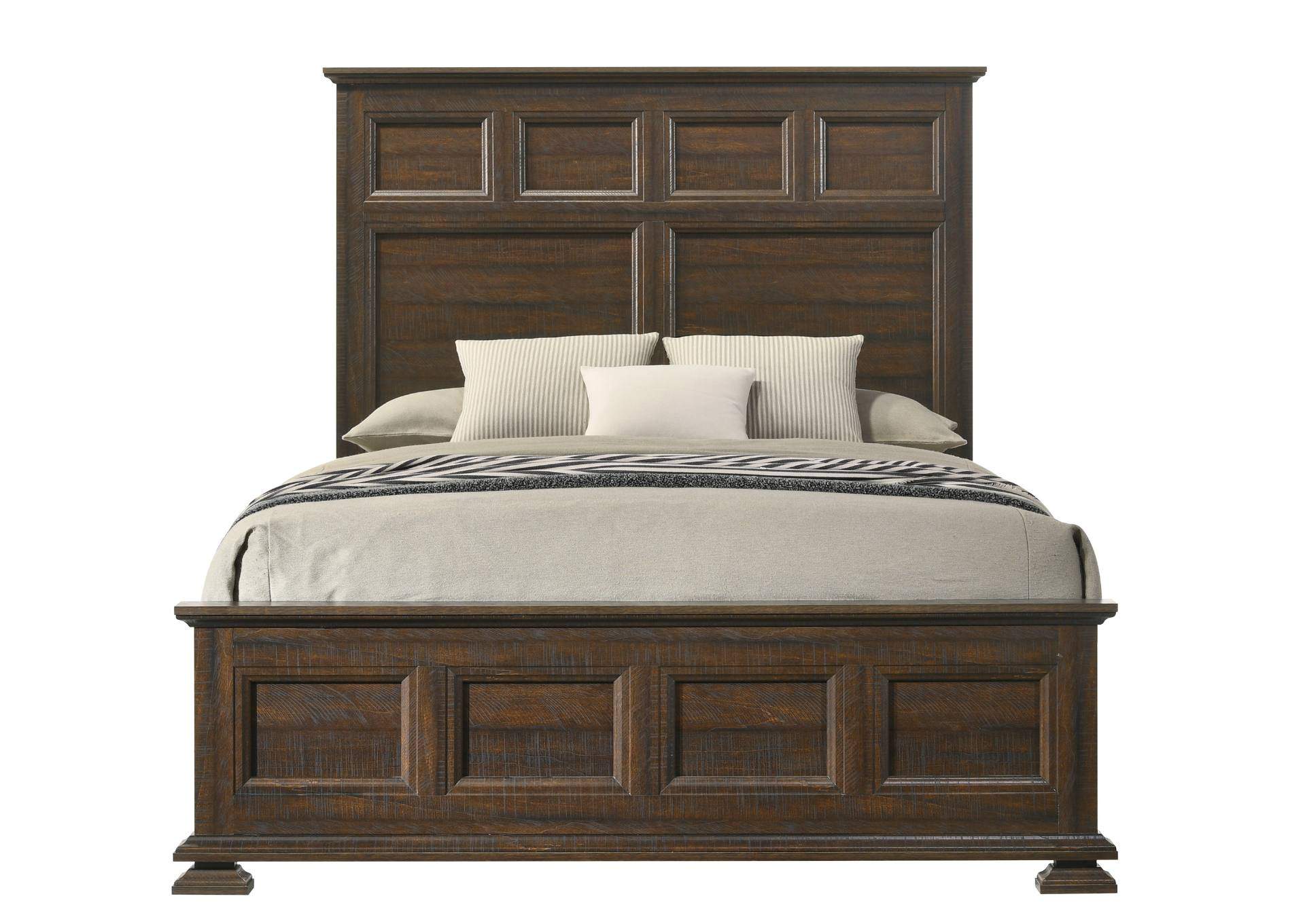 MOSSBERG RUSTIC OAK QUEEN BED,LIFESTYLE FURNITURE