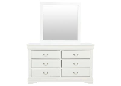 Image for LOUIS PHILIP WHITE DRESSER AND MIRROR