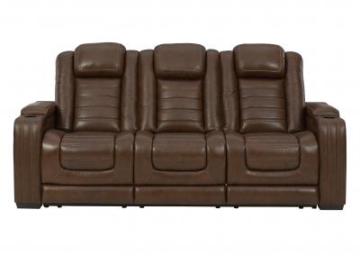 Image for BACKTRACK CHOCOLATE LEATHER POWER RECLINING SOFA