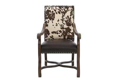 Image for MESQUITE RANCH LEATHER/FAUX COWHIDE ARMCHAIR