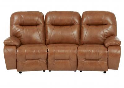 Image for ARIAL COGNAC LEATHER 2P POWER SPACE SAVER SOFA