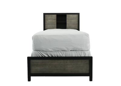 Image for DAUGHTREY BLACK TWIN BOOKCASE BED