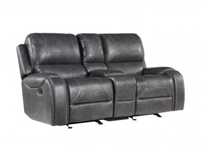 Image for KEILY GREY RECLINING LOVESEAT WITH CONSOLE