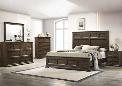 MOSSBERG RUSTIC OAK KING BED,LIFESTYLE FURNITURE
