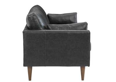 TRAFTON CHARCOAL LEATHER SOFA,BEST CHAIRS INC