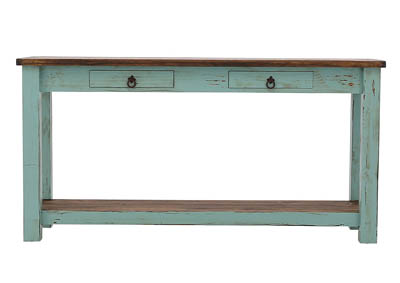 LAWMAN TURQUOISE SOFA TABLE,ARDENT HOME