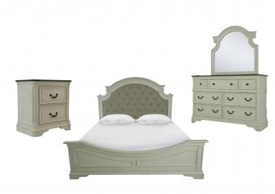 HAVEN WHITE QUEEN UPHOLSTERED BEDROOM,LIFESTYLE FURNITURE